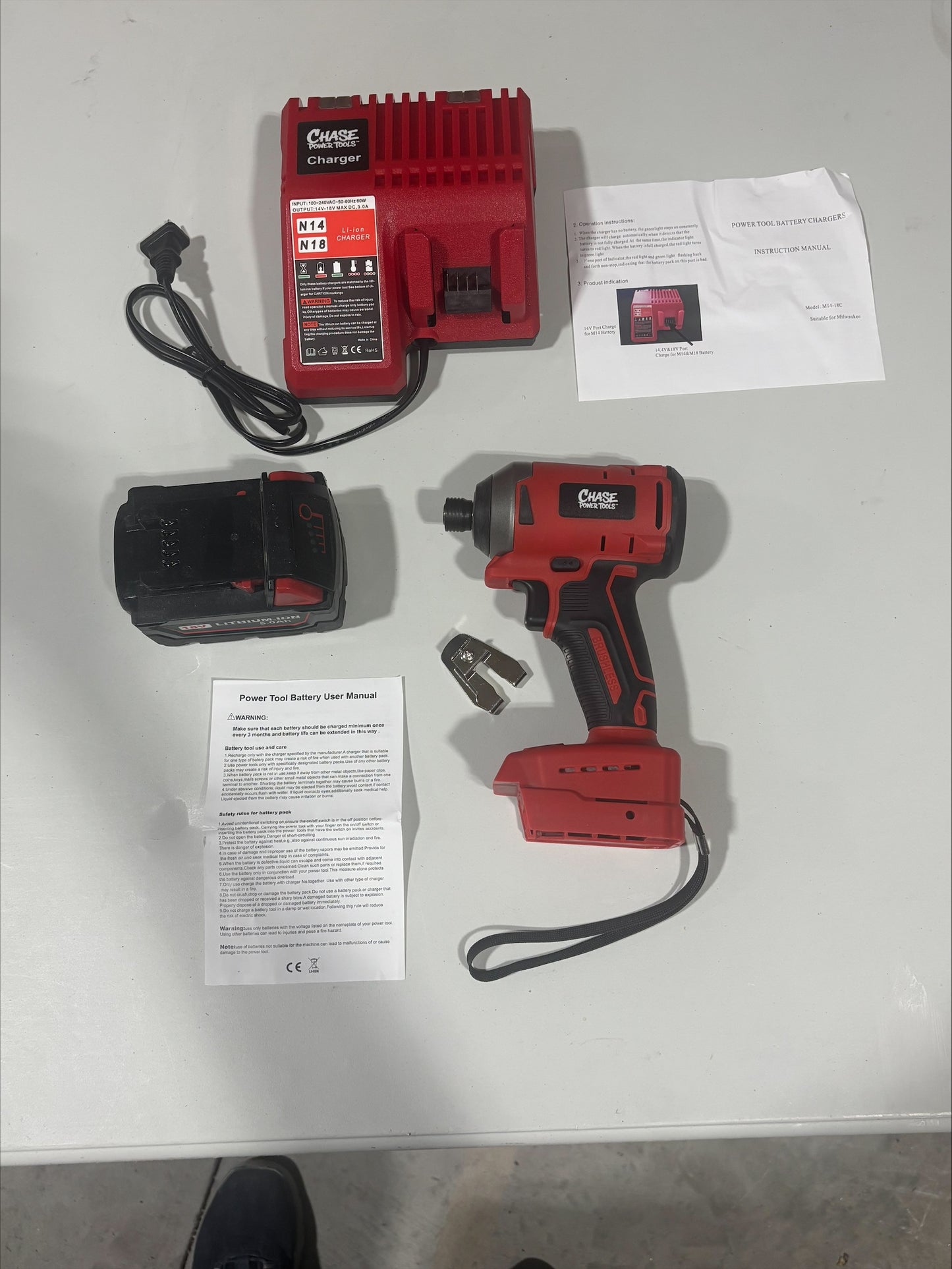 Chase Power Tools 18V Brushless Impact Driver Kit
