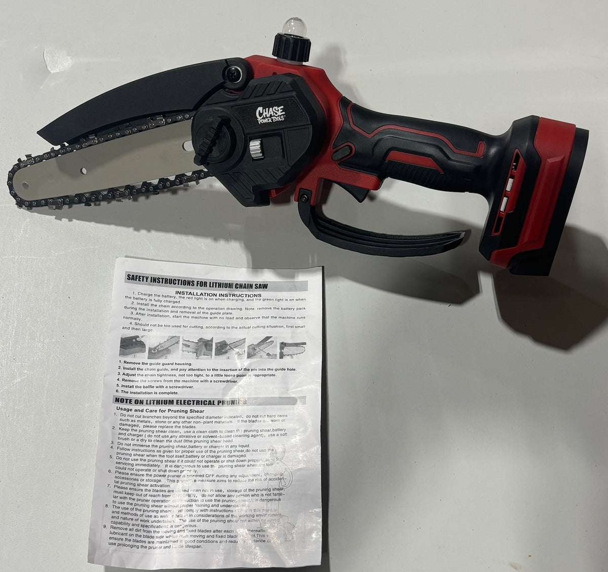 Chase Power Tools 18V 6-Inch Cordless Chainsaw Combo Kit