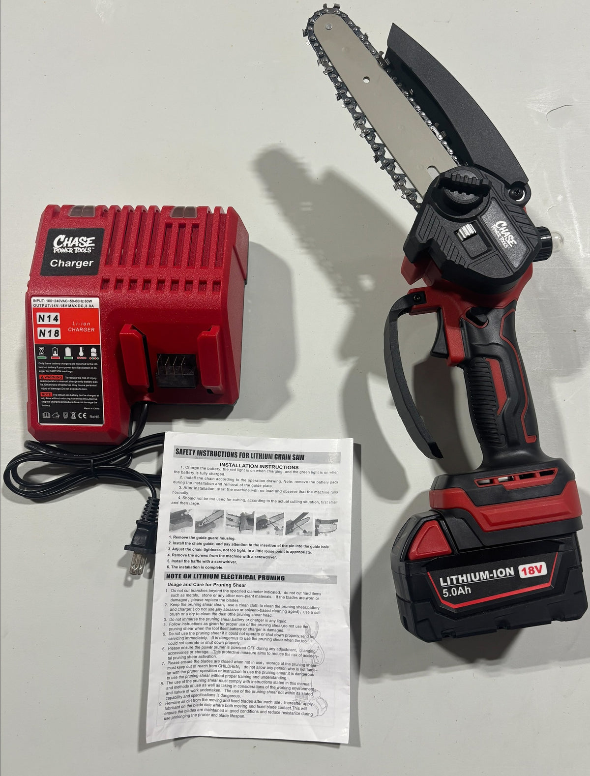 Chase Power Tools 18V 6-Inch Cordless Chainsaw Combo Kit
