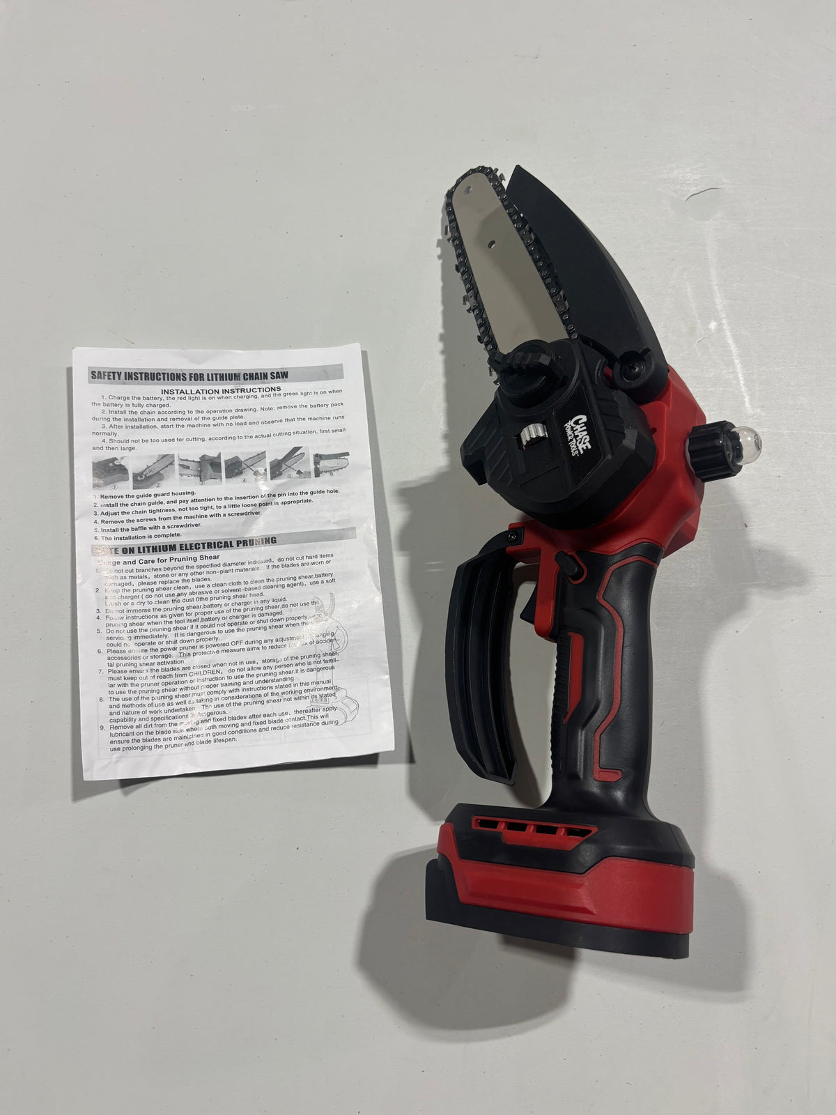 Chase Power Tools 18V 6-Inch Cordless Chainsaw – Bare Tool