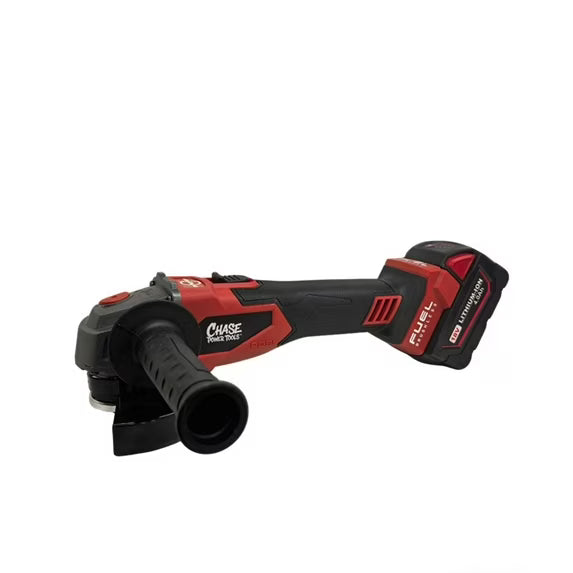 Chase Power Tools 18V Variable Speed Angle Grinder, 5 Inch, 10,000 RPM, with Guard, Side Handle and Wrench