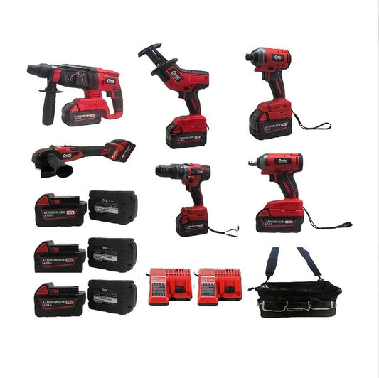 6-Tool 12-Piece Cordless Power Tool Combo Kit